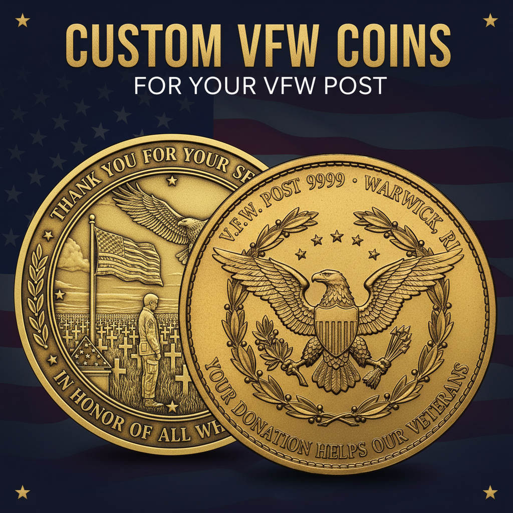 Custom VFW Challenge Coins – Honor Veterans & Raise Funds for Your Post