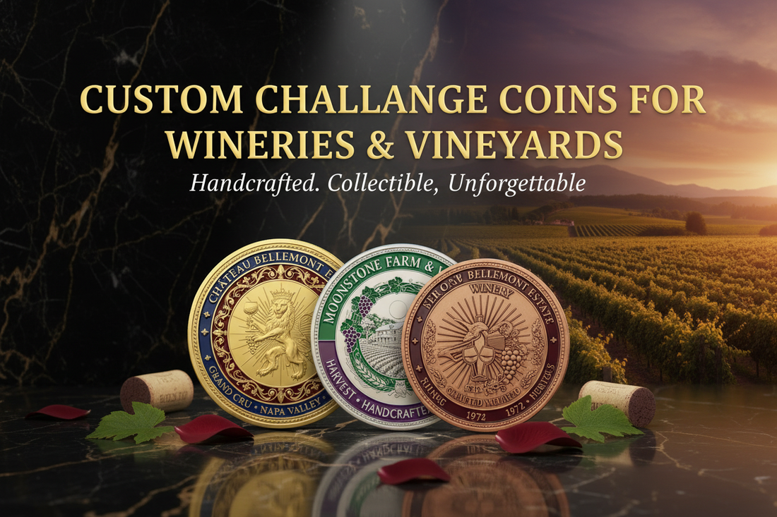Custom Challenge Coins for Wineries, Vineyards & Farm Estates