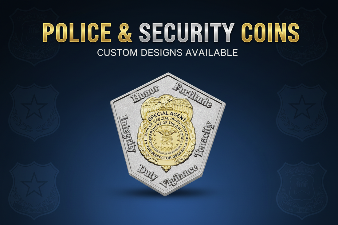 🚔 Custom Police & Security Challenge Coins – Minimum Order Just 50 Coins!