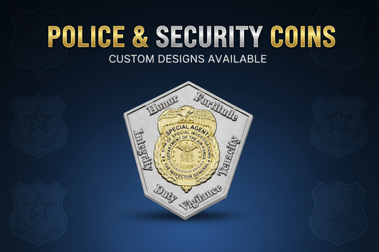🚔 Custom Police & Security Challenge Coins – Minimum Order Just 50 Coins!