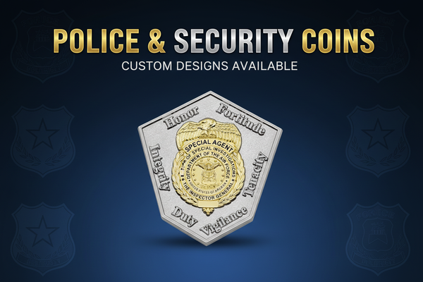 🚔 Custom Police & Security Challenge Coins – Minimum Order Just 50 Coins!