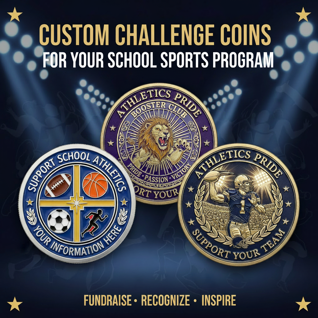 Custom Challenge Coins for School Sports Programs — Fundraise, Recognize & Inspire