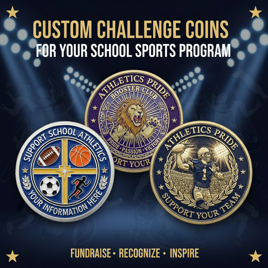 Custom Challenge Coins for School Sports Programs — Fundraise, Recognize & Inspire