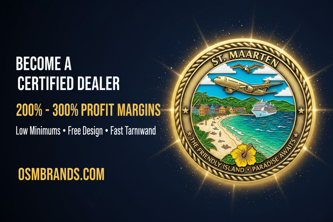 St. Maarten Challenge Coin — Become a Certified Dealer & Earn 200–300% Margins!