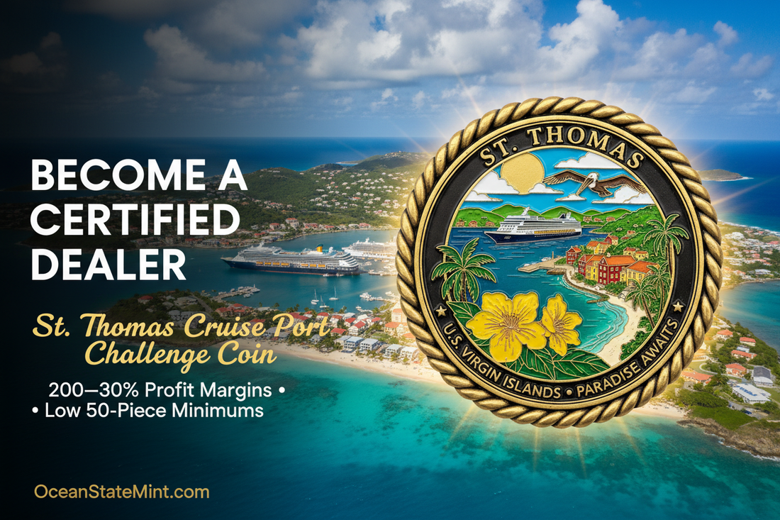 St. Thomas Cruise Port Challenge Coin — Become a Certified Dealer & Earn 200–300% Margins!