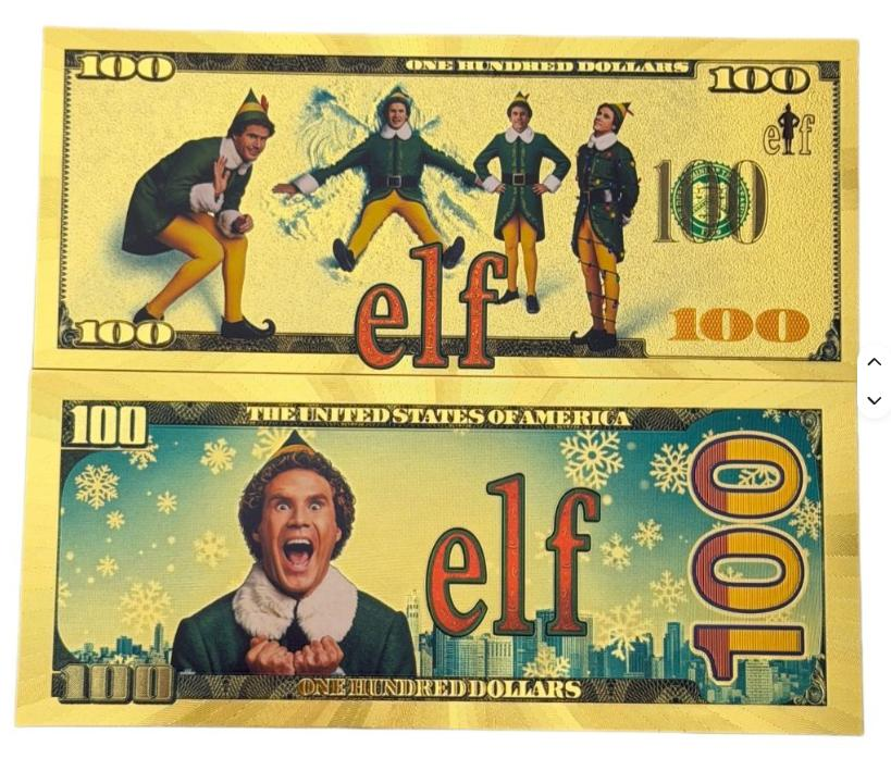 Elf Movie Gold Novelty Collectible Bill | 20 Pack