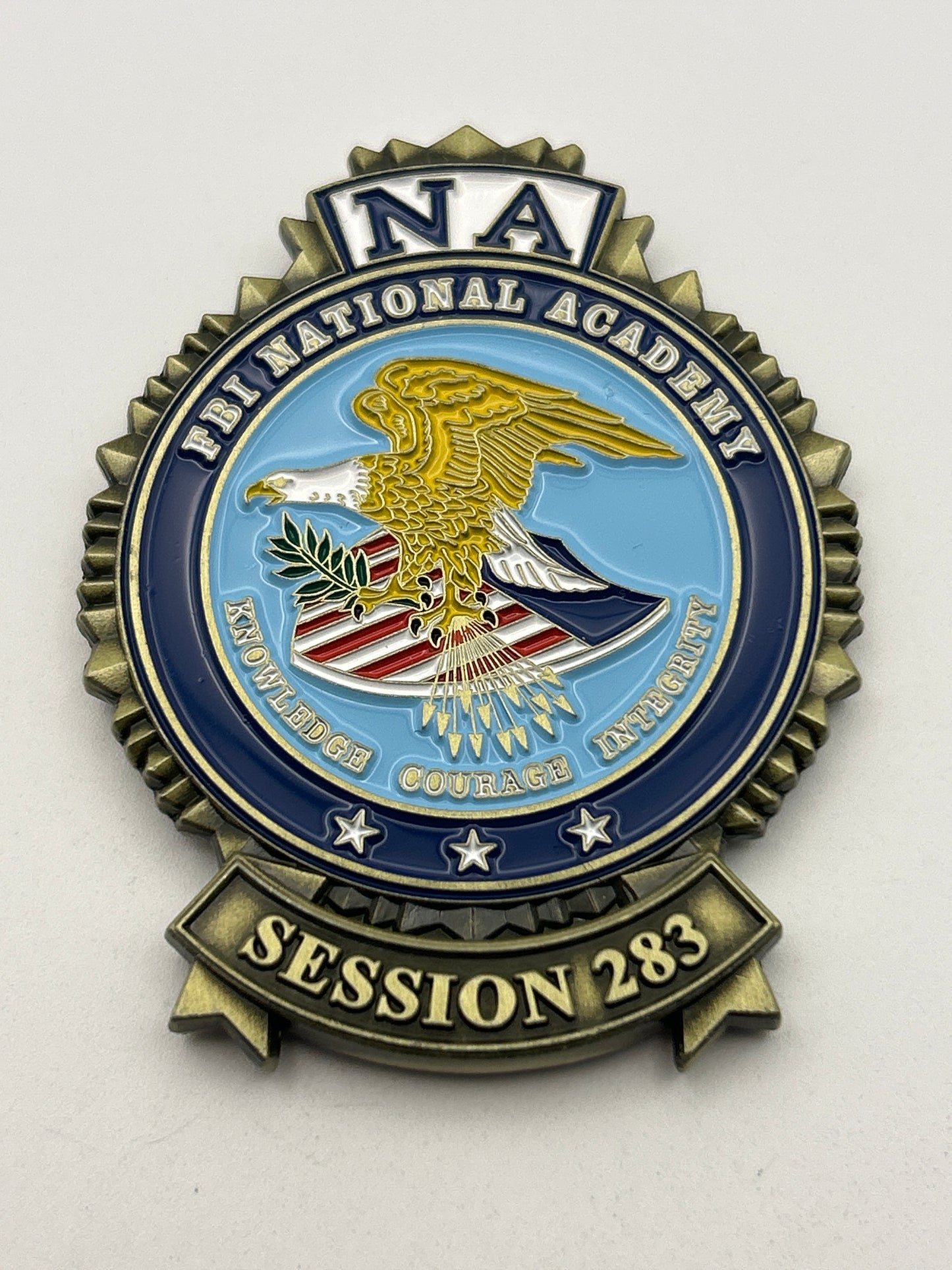 FBI National Academy Session 283 Challenge Coin – Knowledge Courage Integrity