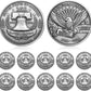 Declaration of Independence 250th Anniversary Antique Silver Coin — 10 Pack | 1776-2026