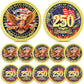 God Bless America 250th Anniversary Challenge Coin — Faith • Freedom • In God We Trust — 10 Pack | 1776-2026