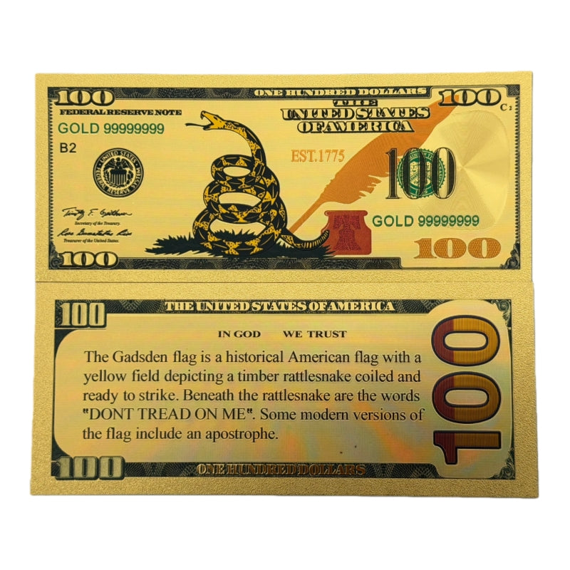 WHOLESALE PACKS OF 2ND AMENDMENT 24K GOLD FOIL BANKNOTES