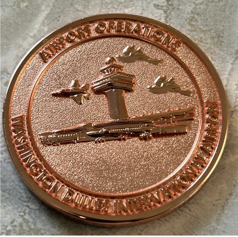 Washington Dulles International Airport Operations Challenge Coin 1.75" Rare
