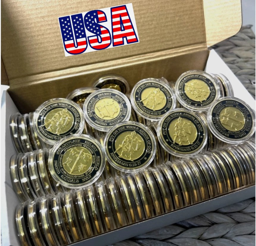 Armor of God Challenge Coin — Bulk Pack (48 or 96 Count)