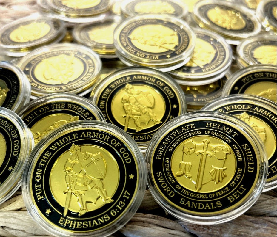 Armor of God Challenge Coin — Bulk Pack (48 or 96 Count)