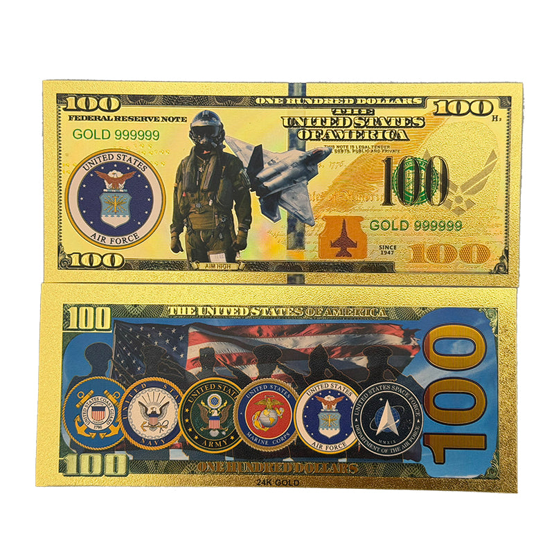 United States Military 24K Gold Foil Banknotes-Bulk Wholesale