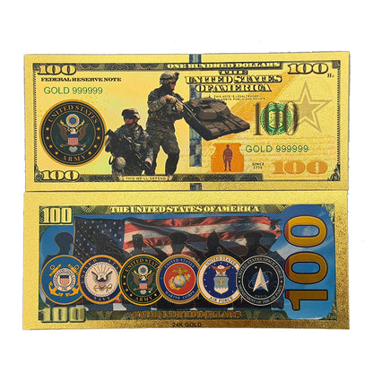 United States Military 24K Gold Foil Banknotes-Bulk Wholesale