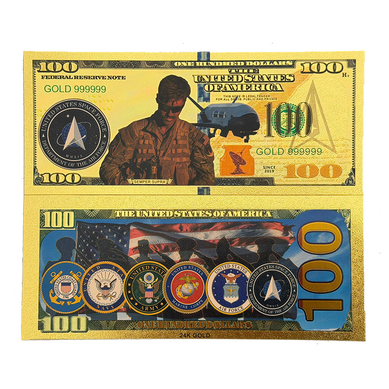 United States Military 24K Gold Foil Banknotes-Bulk Wholesale