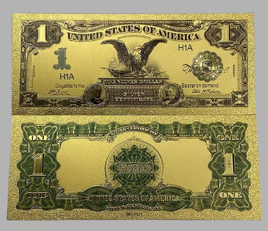 1899 $1 Silver Certificate Black Eagle 24K Gold Foil Replica — 10-Pack