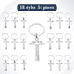 Bible Verse Cross Keychains — 54 Pack | 18 Styles Bulk Christian Scripture Key Rings