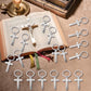 Bible Verse Cross Keychains — 54 Pack | 18 Styles Bulk Christian Scripture Key Rings