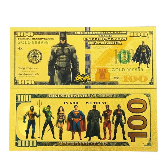 DC Batman Justice League Gold Foil Novelty Bills — 10-Pack