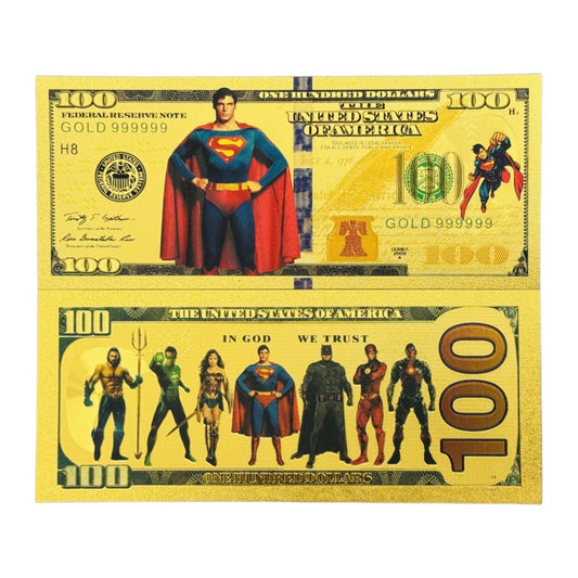 DC Superman Justice League Gold Foil Novelty Bills — 10-Pack