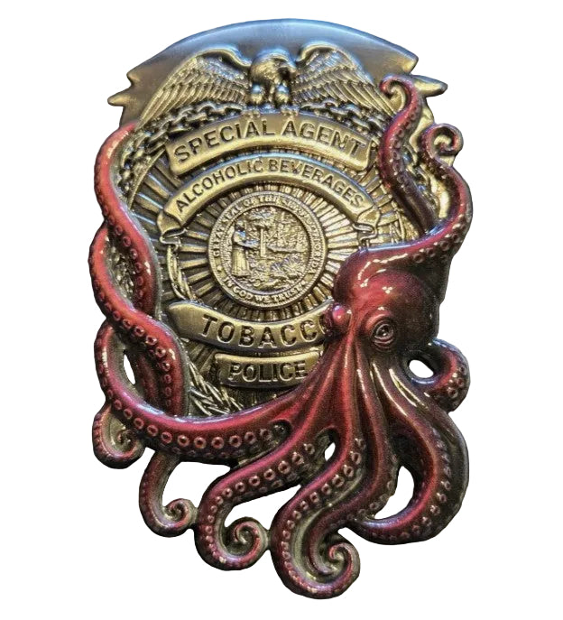 Tampa Bay Florida Dept. of Alcoholic Beverages & Tobacco – Special Agent Challenge Coin – RARE Kraken Pirate Design
