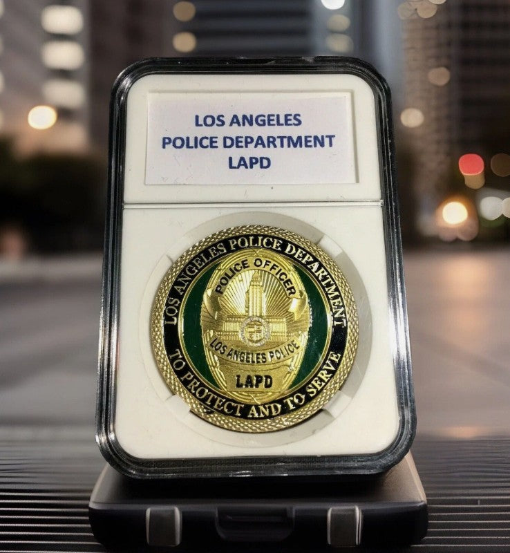 LAPD Los Angeles Police Department Challenge Coin – Bulk Pack of 50 | Saint Michael Reverse | NGC Display Cases