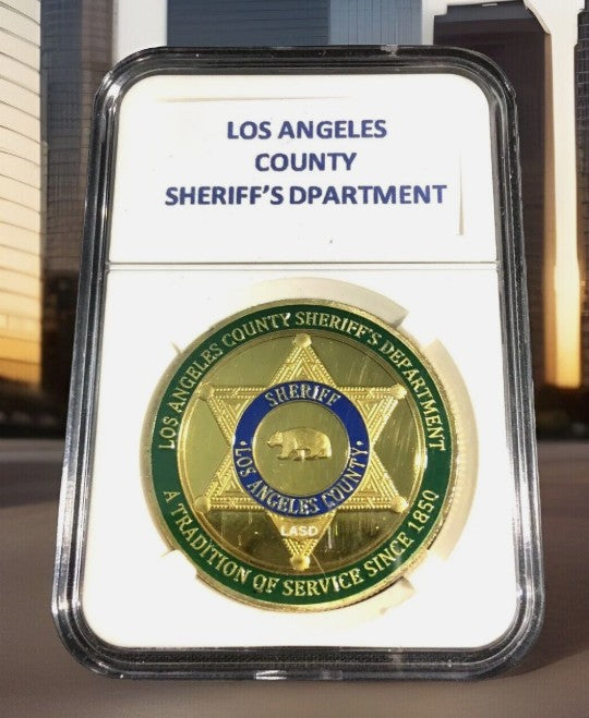 Los Angeles County Sheriff's Department LASD Challenge Coin – Bulk Pack of 50 | Saint Michael Reverse | NGC Display Cases