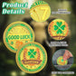 Good Luck Coin – Lucky Every Day Four Leaf Clover Challenge Coin (12 Pack)