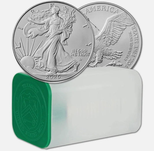 2026 American Silver Eagle 1 oz Fine Silver — Roll of 20 Coins | 250th Anniversary Edition