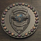 Universal Orlando Resort Security Challenge Coin – Mardi Gras 2026 – RARE Black Nickel & Shiny Silver 2-Tone