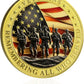 Veterans Gold Challenge Coin – Remembering All Who Served 40 or 80 pack