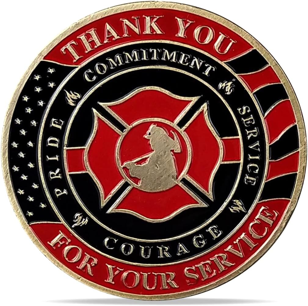 Firefighter's Prayer Challenge Coin — Thank You For Your Service (5|10 Packs)