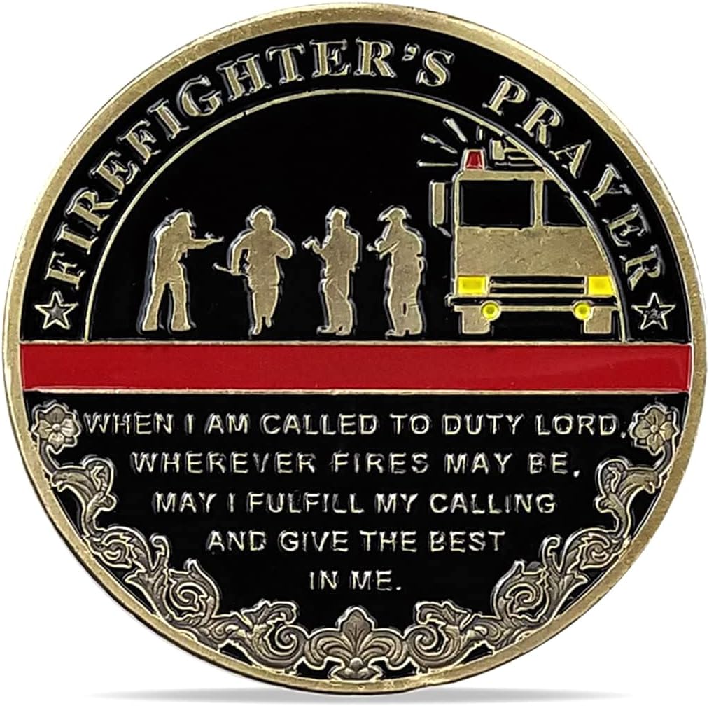 Firefighter's Prayer Challenge Coin — Thank You For Your Service (5|10 Packs)