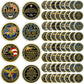 60 Piece Police Challenge Coin Set — 4 Designs | God Bless the Police | Law Enforcement Gift