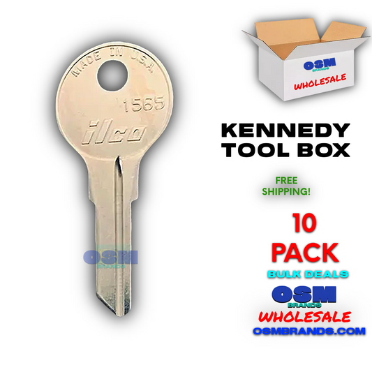 KENNEDY TOOL BOX SPARE KEYS #1565 Uncut Key Blanks 10 PK