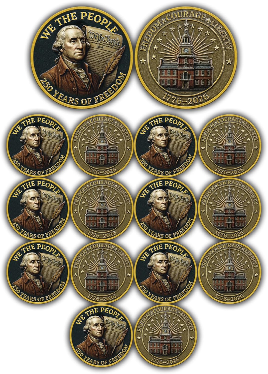 16 PACK 250th Anniversary Washington "We The People" Coin