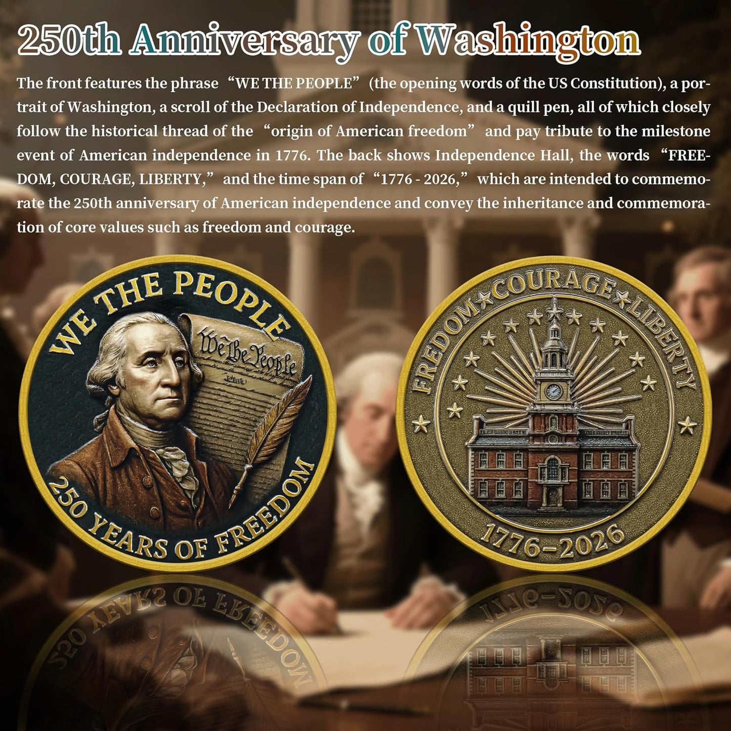 16 PACK 250th Anniversary Washington "We The People" Coin