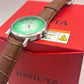 Invicta Men's Green Celestial Watch Leather Strap – Model 50457 / 233422