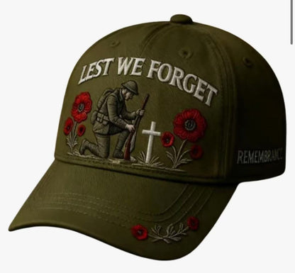 US Lest We Forget Embroidered Baseball Cap