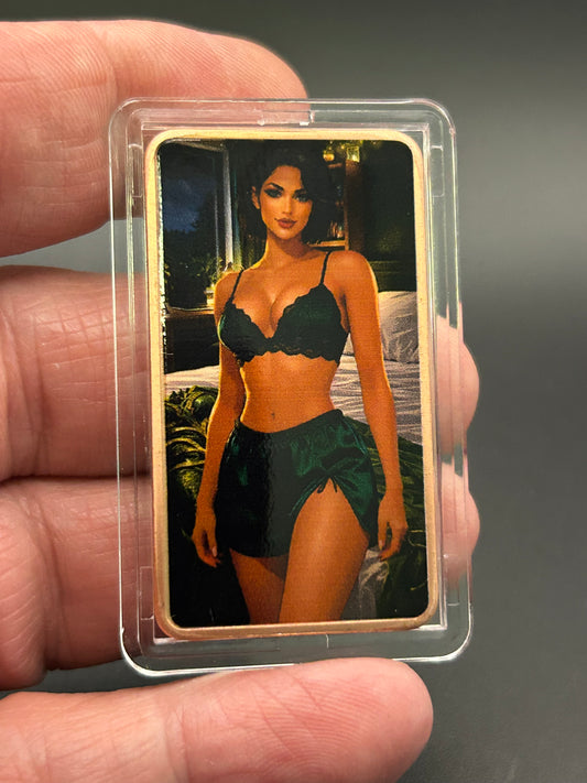 1 Troy Oz Copper Bar Stunning Glamorous Pin-Up Fantasy Series #CB-11