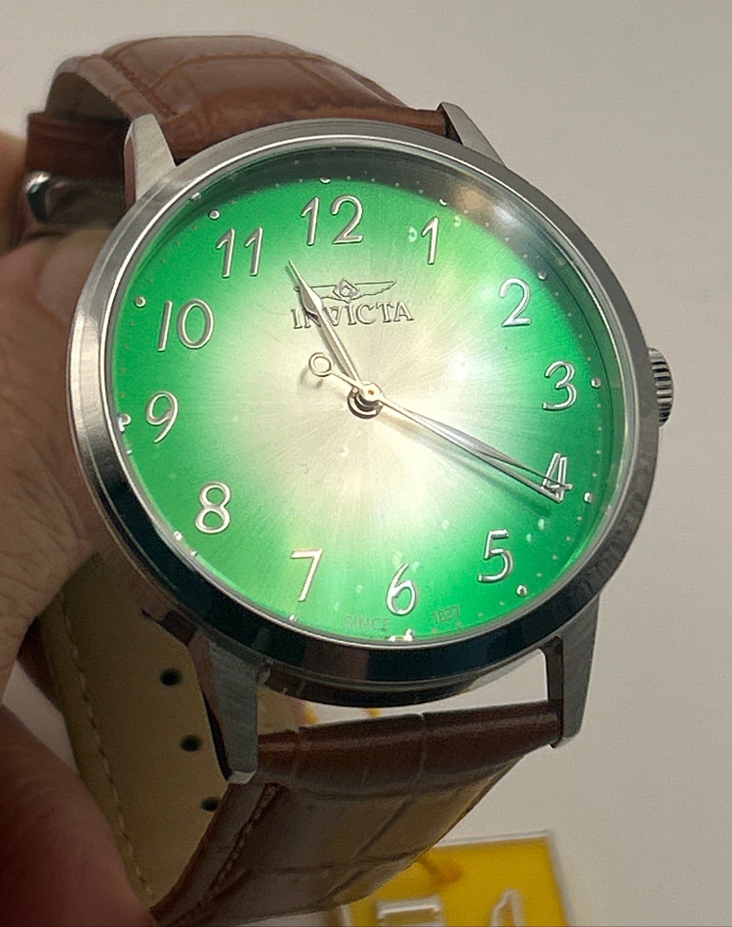 Invicta Men's Green Celestial Watch Leather Strap – Model 50457 / 233422