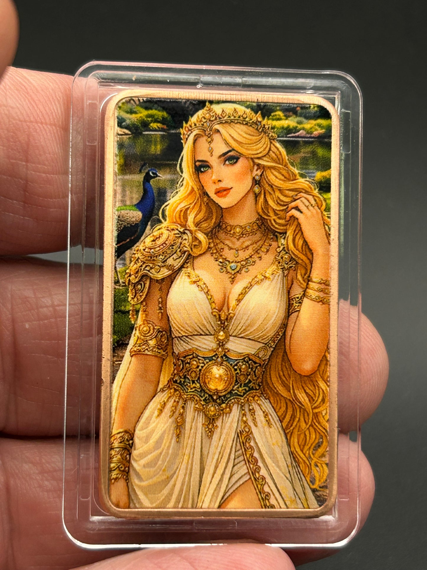 1 Troy Oz Copper Bar Retro Greek Goddess Hera Fantasy Series #CB-16
