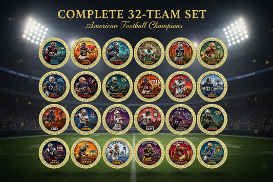 32-Team Football Champions Coin Set Cover