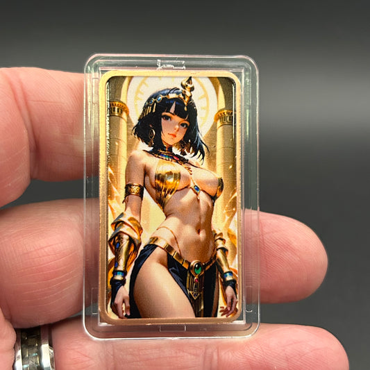 1 Troy Oz Copper Bar Egyptian Goddess Fantasy Series #CB-3