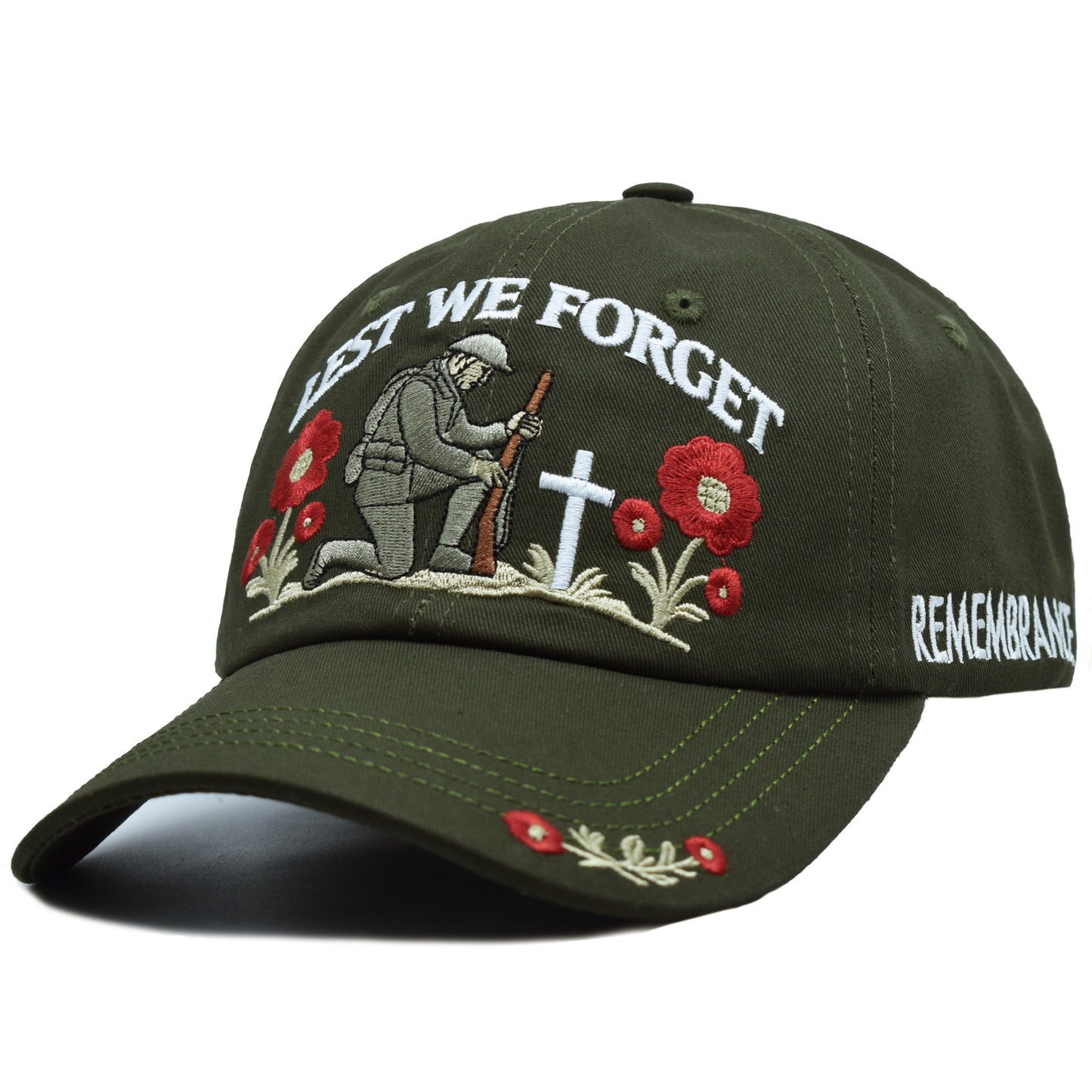 US Lest We Forget Embroidered Baseball Cap