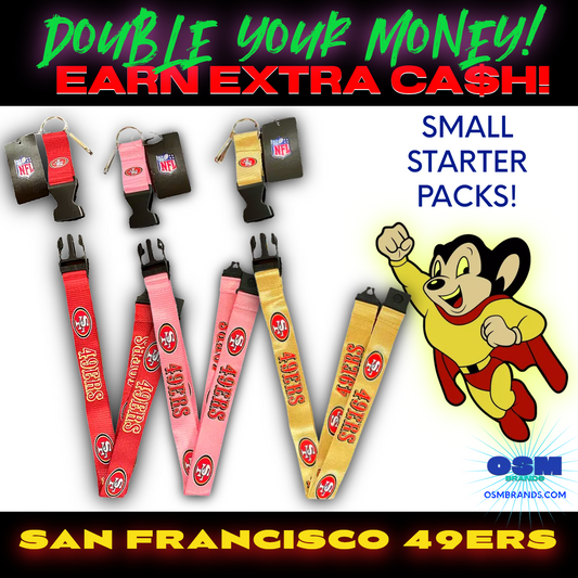 SAN FRANCISCO 49ERS Official NFL Breakaway Lanyards Wholesale Packs