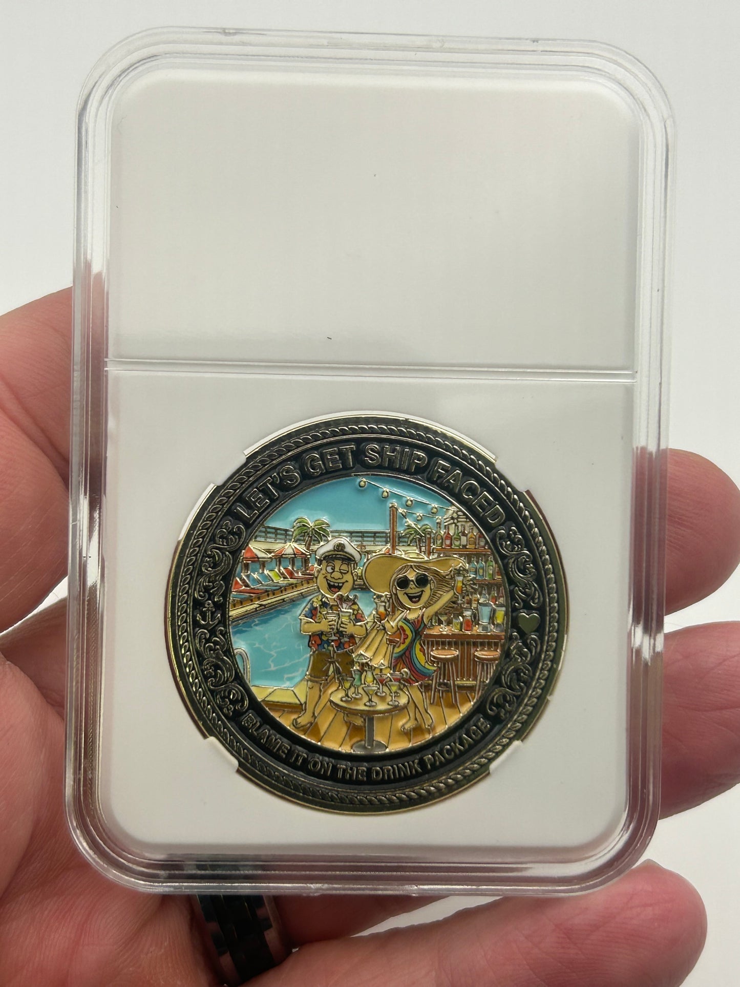 IN STOCK NOW! We Don't Give A Ship - Cruise Challenge Coin (40mm)