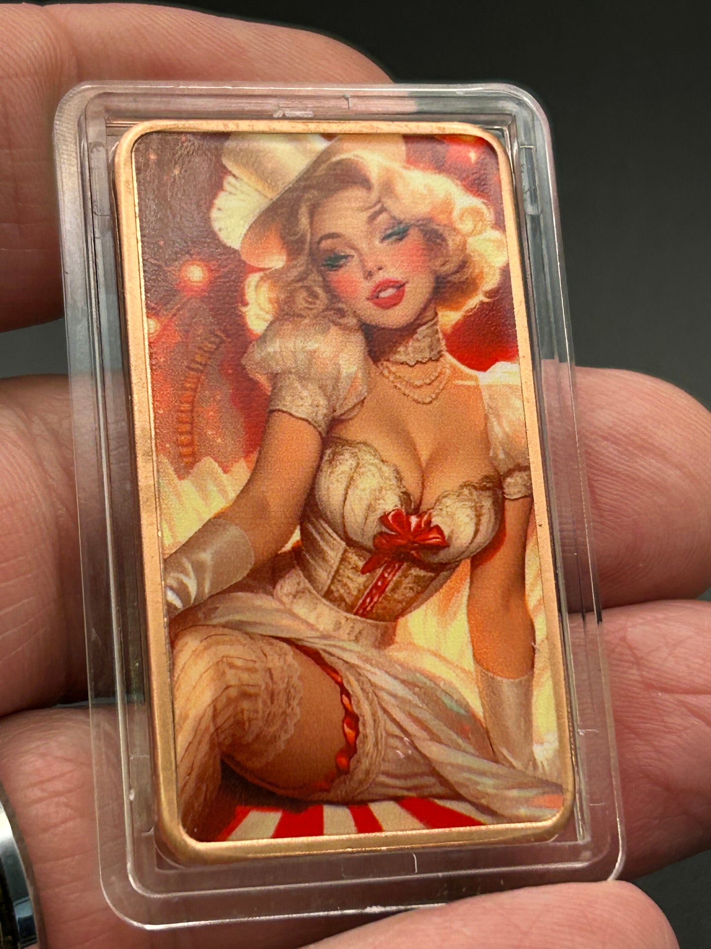 1 Troy Oz Copper Bar Retro Marilyn Monroe Inspired Fantasy Series #CB-17