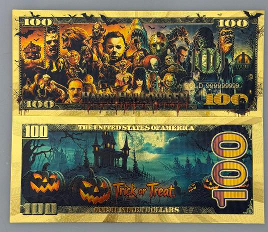 Halloween Horror “Trick or Treat” Gold Novelty Bill | 20 Pack